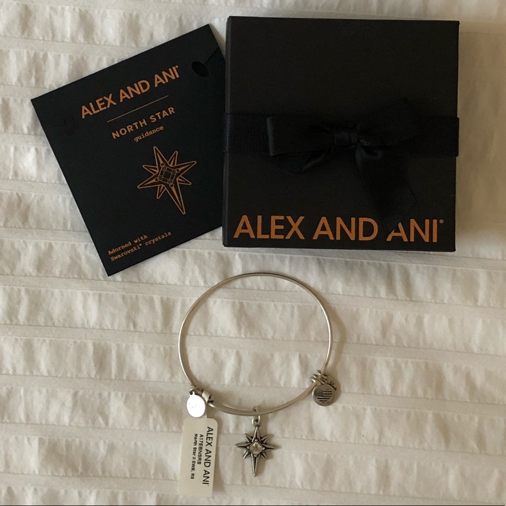 Alex and Ani Silver North Star Bracelet